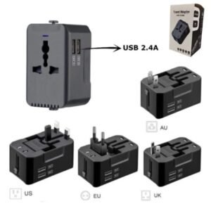 Adaptdor para Viajes con 2 usb