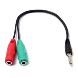 Cable Adaptador Spica Plug Macho 3,5mm 4p A 2  Spica Jack Hembra 3.5mm
