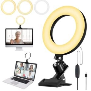 Aro Anillo De Luz 16cm Con Pinza Universal