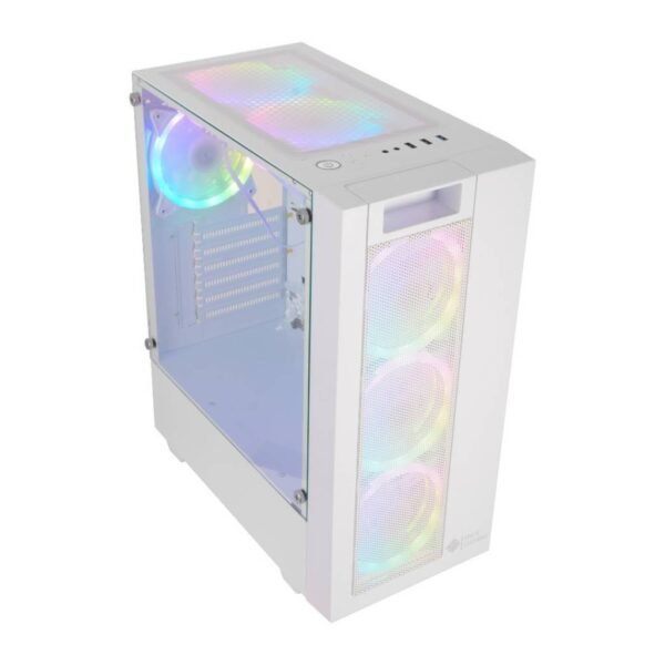 Gabinete Gamer Shot SUP-8015 Snow Vidrio Templado con RGB (Sin Fuente) - Imagen 3