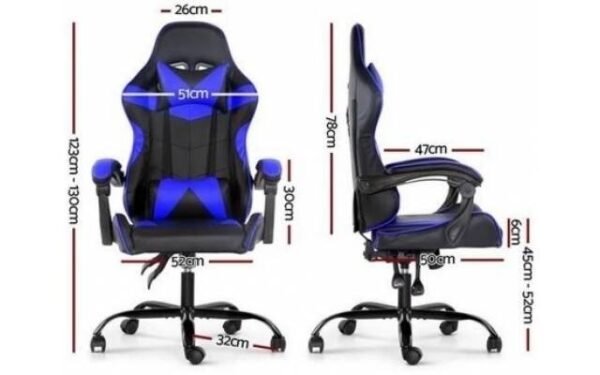 Silla Gamer Lumax ROM negro/azul - Imagen 3